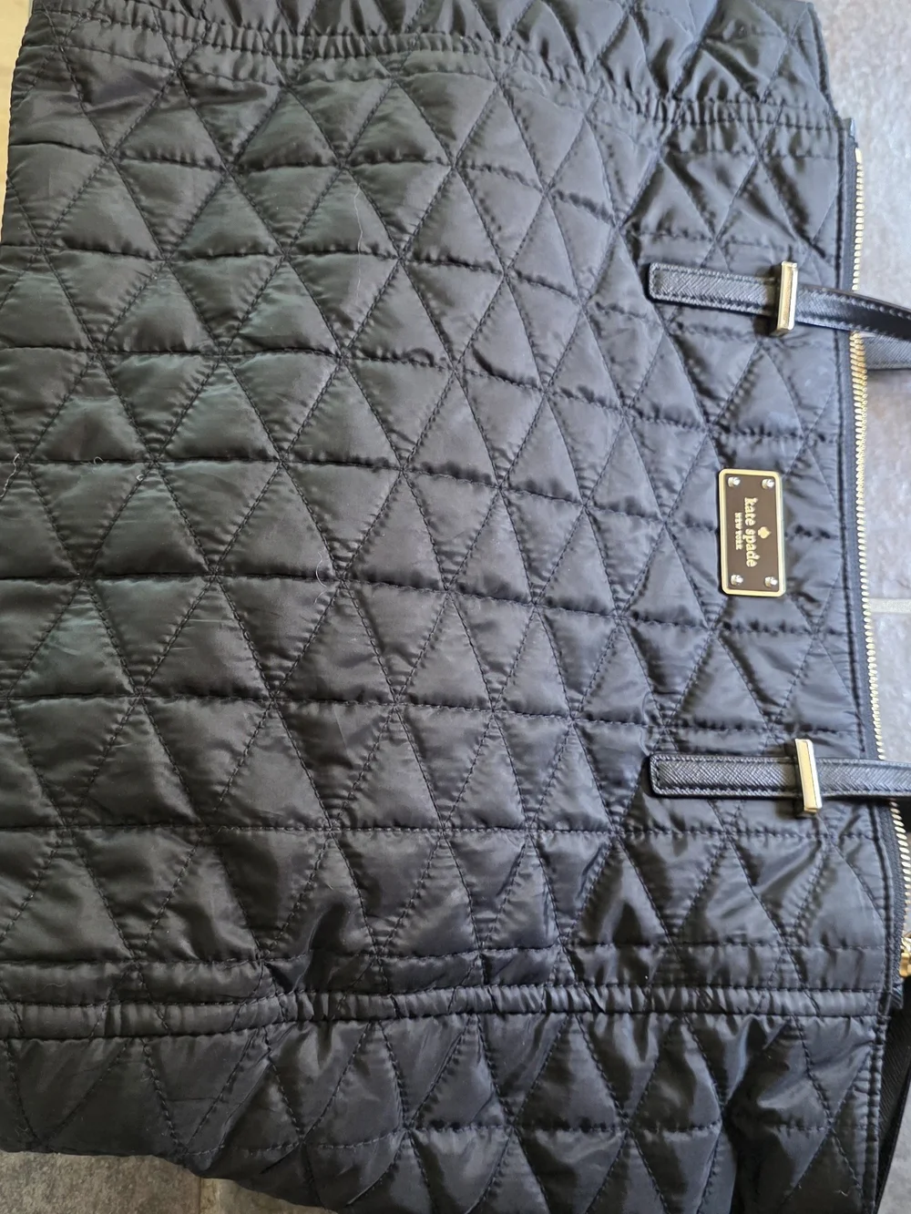 kate spade quilted black tote